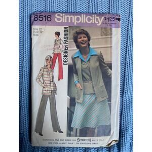 Simplicity Sewing pattern 6516 cardigan top skirt pants